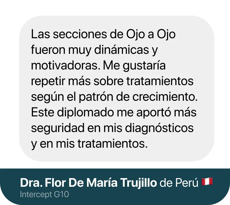 Testimonio de Dra. Flor De María Trujillo, de Perú, alumna del Diplomado Intercept