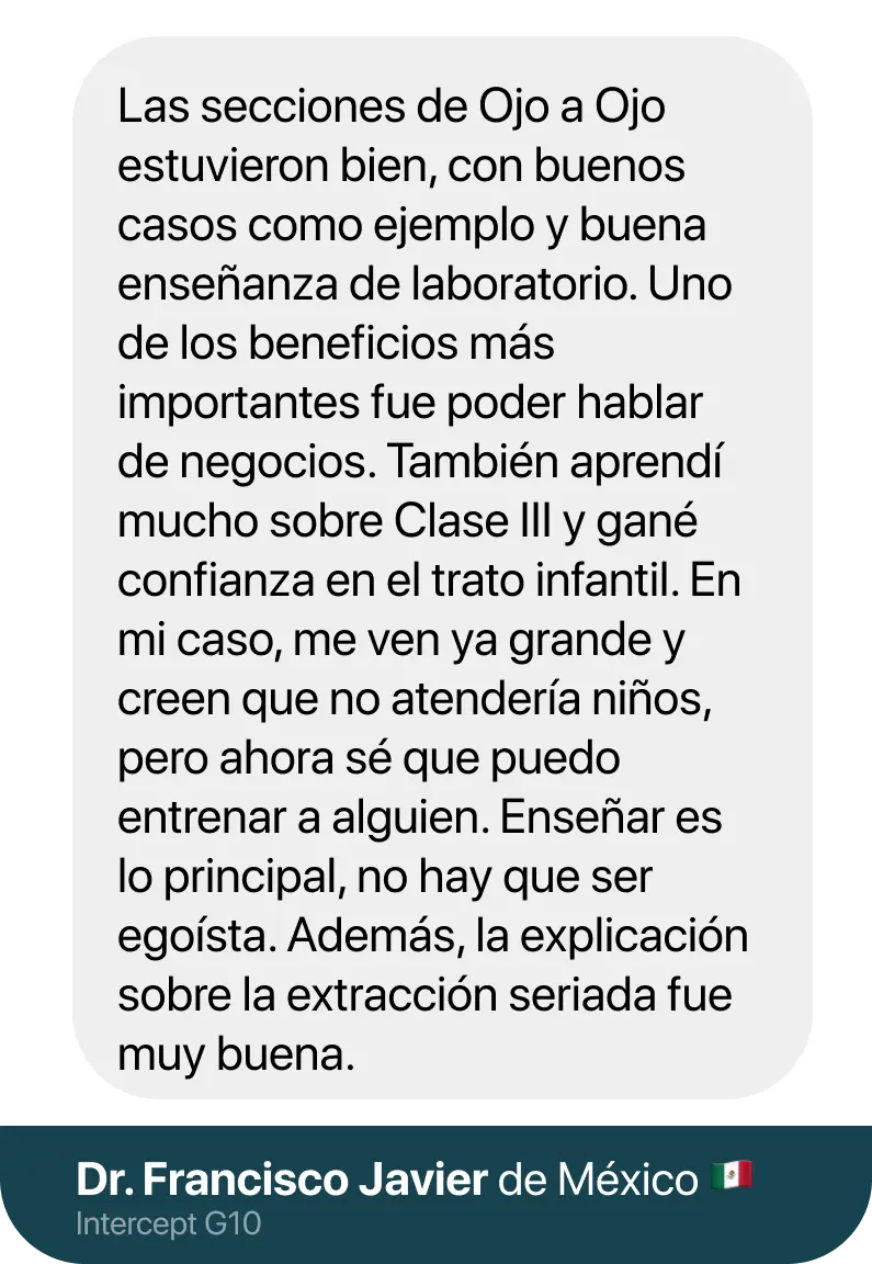 Testimonio de Dr. Francisco Javier, de México, alumno del Diplomado Intercept