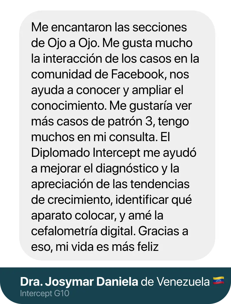 Testimonio de Dra. Josymar Daniela, de Venezuela, alumna del Diplomado Intercept